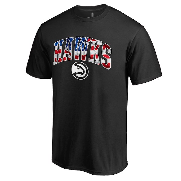 Atlanta Hawks Black Banner Wave T-Shirt