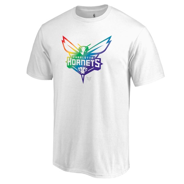 Charlotte Hornets White Fanatics Branded Team Pride V-Neck T-Shirt