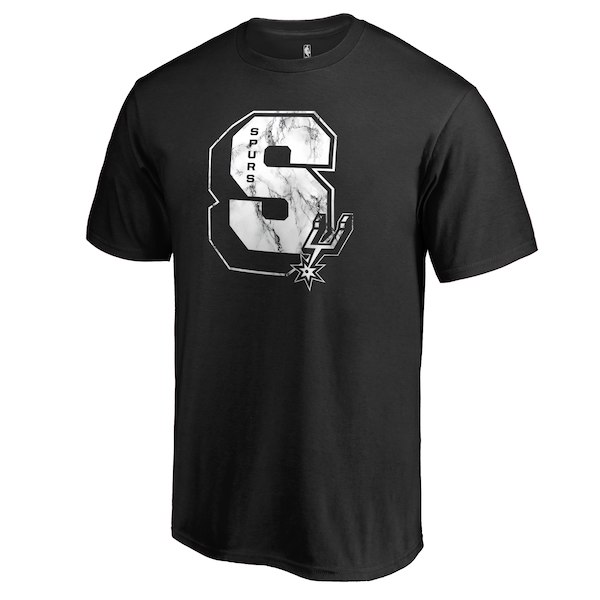 San Antonio Spurs Fanatics Branded Black Letterman T-Shirt