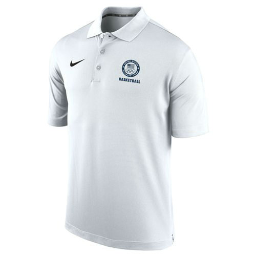 Team USA Nike Basketball Varsity Performance Polo White