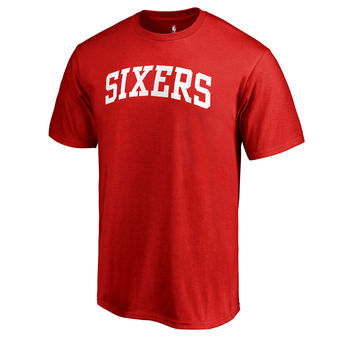 Philadelphia 76ers Fanatics Branded Red Primary Wordmark T-Shirt