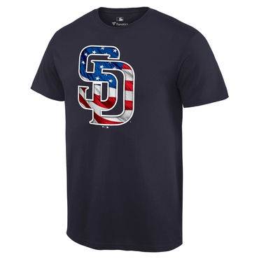 San Diego Padres Navy Banner Wave T Shirt