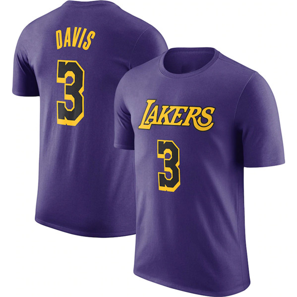 Los Angeles Lakers #3 Anthony Davis Purple 2022-23 Statement Edition Long Sleeve T-Shirt